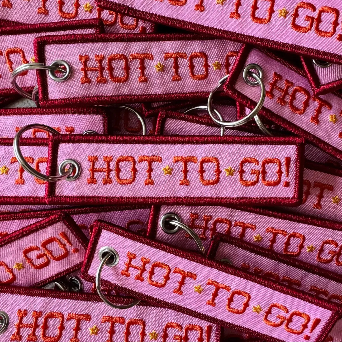 Hot To Go - Embroidered Keychain