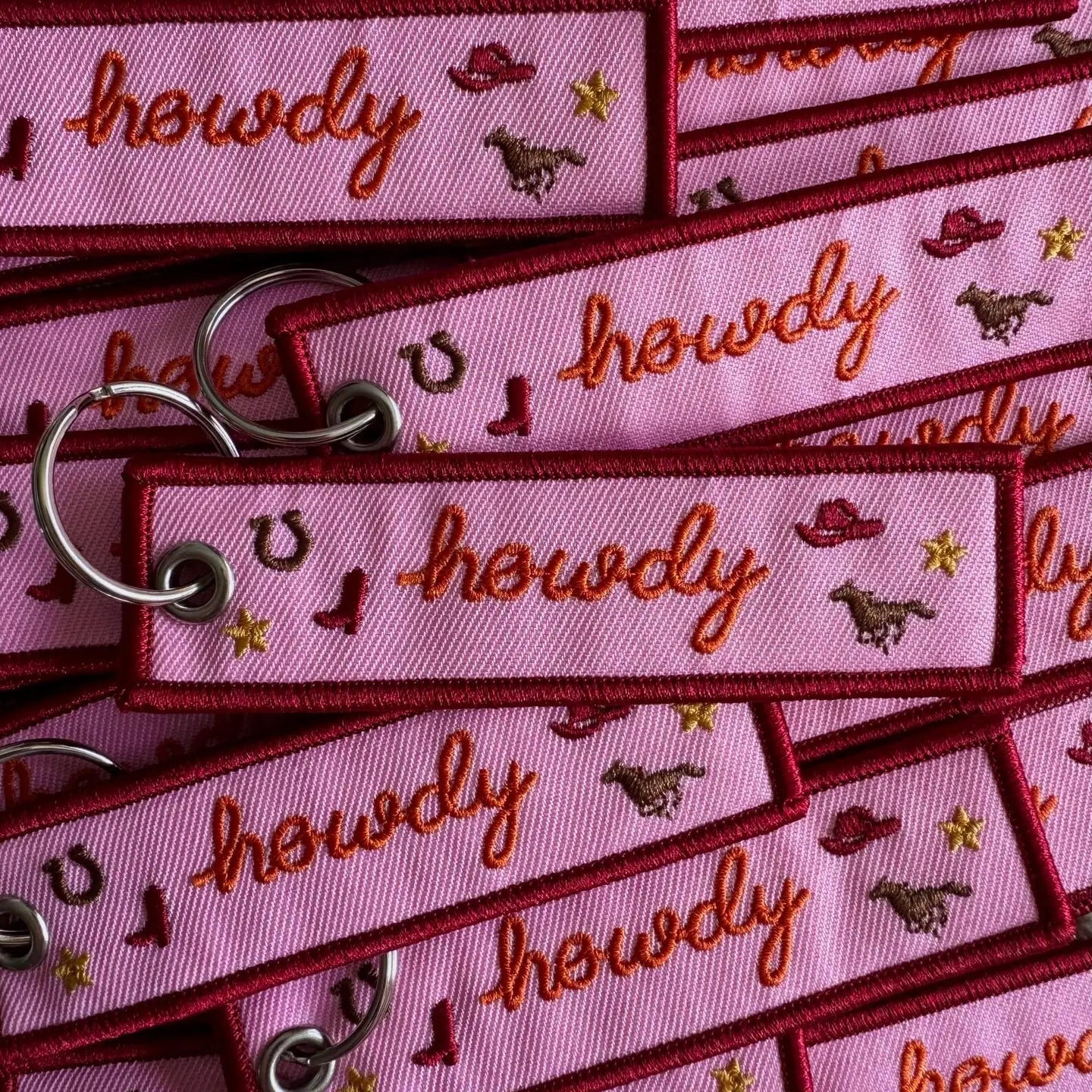 Howdy Icon - Embroidered Keychain