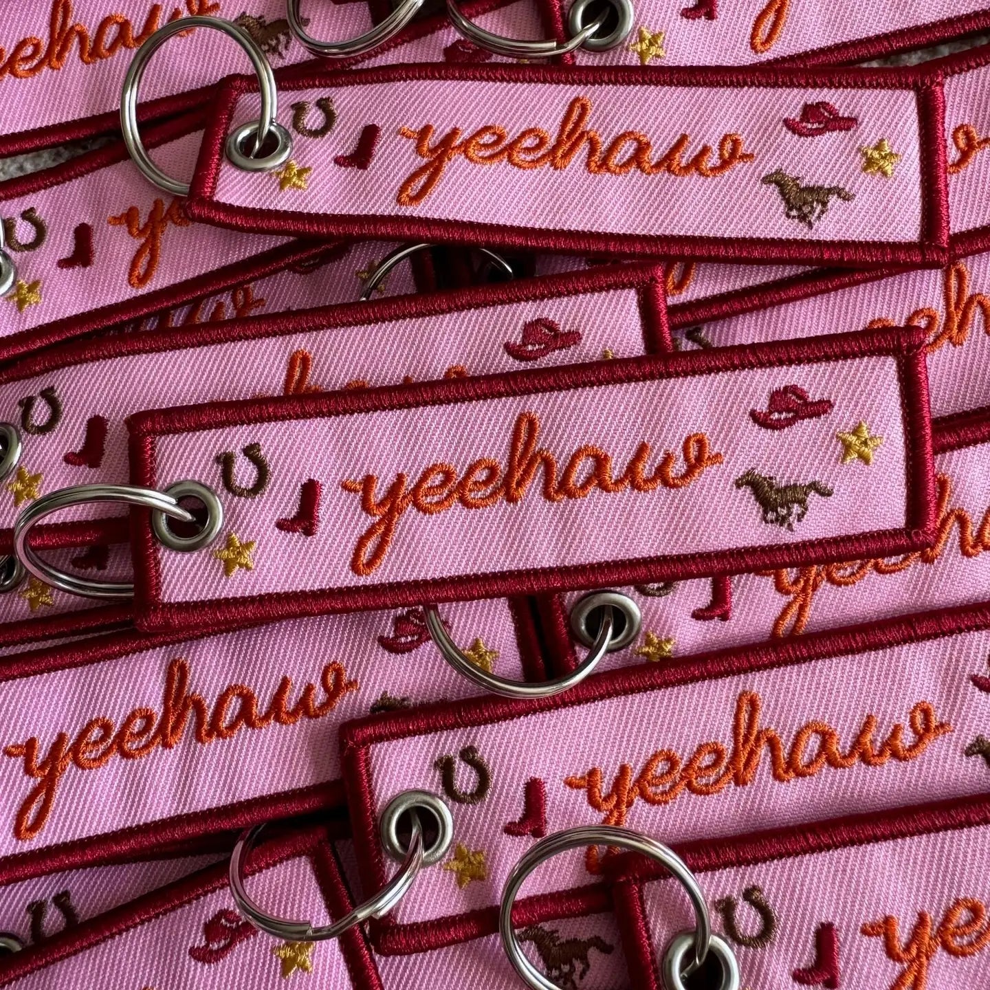 Yeehaw Icon - Embroidered Keychain